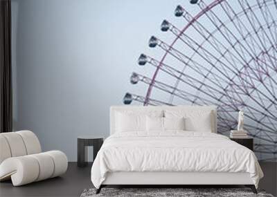 Ferris wheel with sky background  Wall mural