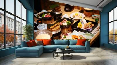 traditional japanese meal Kaiseki cuisine Wall mural