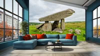 Kilclooney Dolmen, one of Ireland's portal-tombs or dolmens, located in southwest Donegal. Neolithic monument dates to between 4,000 to 3,000 B.C. Wall mural