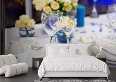 table setting for an event party Wall mural