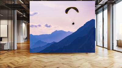 Dream flight in the mountains. Wall mural