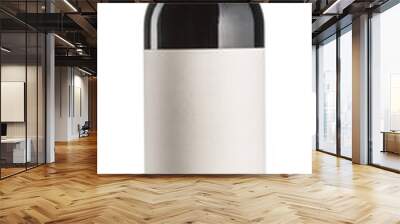 Red wine bottle with blank sticker isolated on white Wall mural