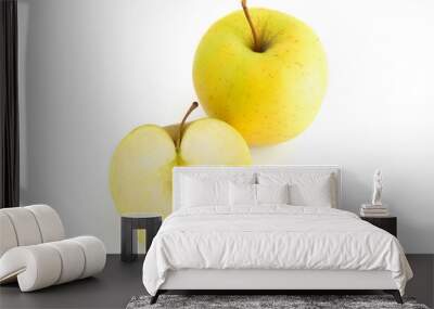 Top view of two yellow apples Wall mural