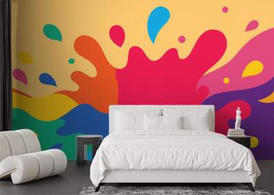 colorful splash abstract vector background design Wall mural