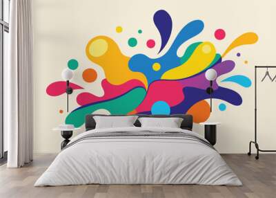 colorful splash abstract vector background design Wall mural