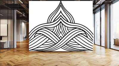 Single line pattern concept. Continuous line draw design graphic vector on white background Wall mural