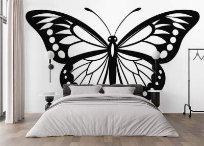 Solid color Morpho Butterfly animal vector design Wall mural