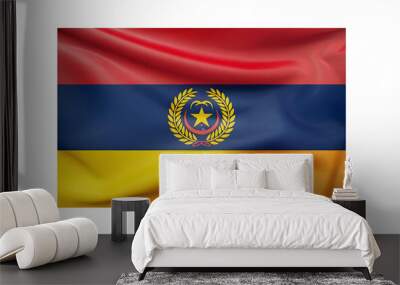 3d rendering asia armenia flag fluttering and no fluttering Wall mural