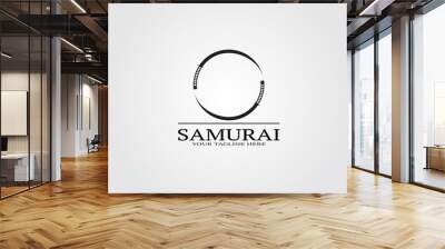 samurai sword logo for japanese ninja icon Wall mural