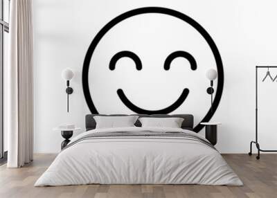 cute smile face icon vector Wall mural