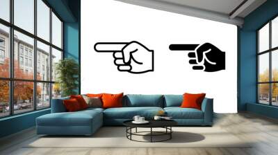 finger pointing icon vector Wall mural