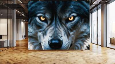 wolf head portrait Wall mural