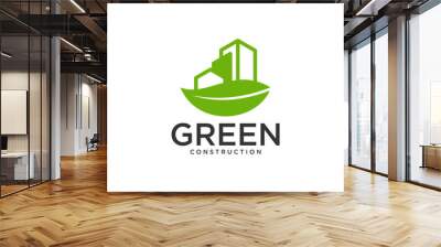 eco green logotype construction logo templates Wall mural