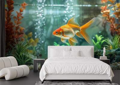 fish in aquarium Wall mural