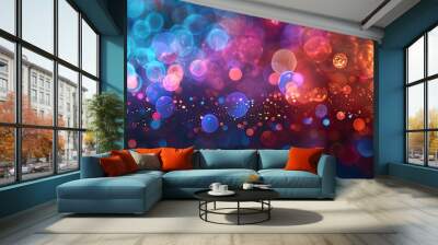 Abstract backgrounds created by circles of bokeh light  Wall mural