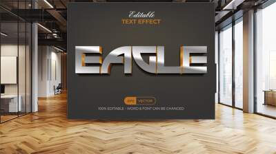 Eagle Text Effect Gold Silver Style. Editable Text Effect. Wall mural