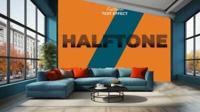 Halftone text effect style. Editable text effect. Wall mural