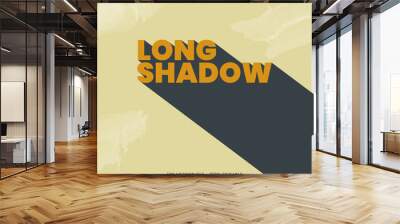 Text effect long shadow, editable and vintage style. Wall mural