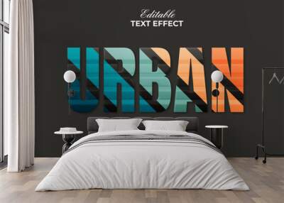 Urban Text Effect Colorful Style. Editable Text Effect. Wall mural