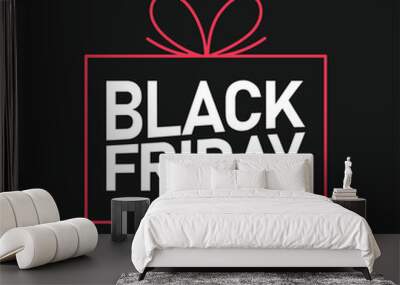 Modern Black Friday Super Sale Banner for Business Marketing Wall mural