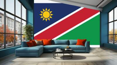 NAMIBIA Flag with Original color Wall mural