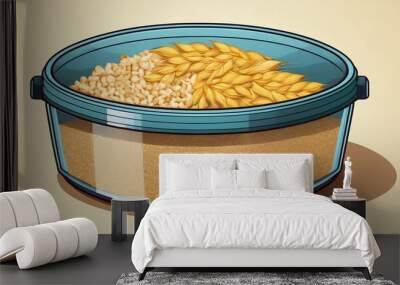 bowl of rice Wall mural