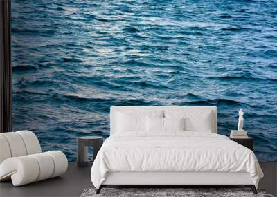 Blue sea water in daylight. Wall mural