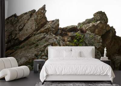 rock isolated on white background 	 Wall mural