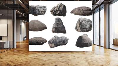 rock isolated on white background. Wall mural