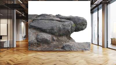 rock isolated on white background Wall mural