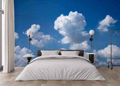 blue sky and white clouds nature background Wall mural