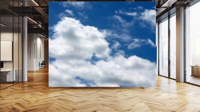 blue sky and white clouds nature background Wall mural