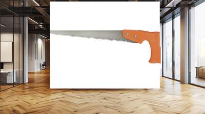 Hand saw isolated on white background for carpenters Wall mural