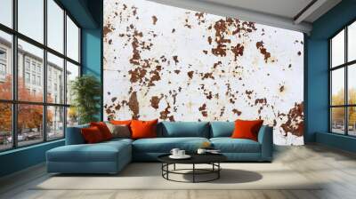 Old grunge rust metal panel texture background Wall mural