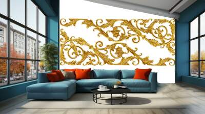 Ornament elements vintage gold floral for decoration Wall mural