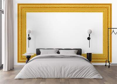 The antique gold frame on the white background Wall mural