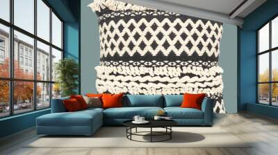 Decorative cushion with knitted pattern. Wall mural