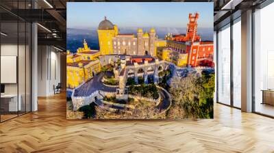 Vista do Palácio da Pena em Sintra Portugal Wall mural