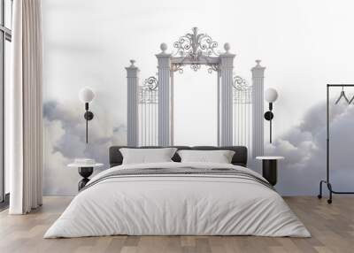 Pearly Gates of Heaven isolated on transparent background  Wall mural