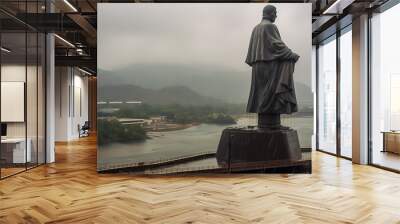 sastatools_Statue_of_unity_in_rain Wall mural