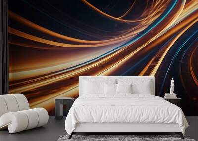 Fractal energy lights abstract background illustration Wall mural