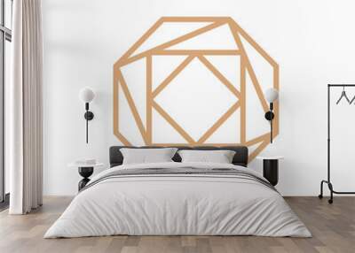 Abstract line  octagon logo template Wall mural