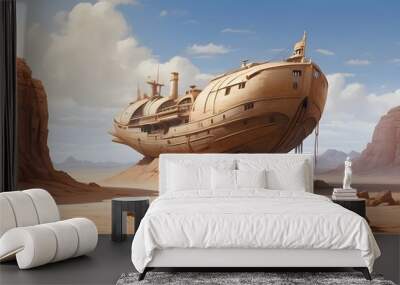 boat on the beach Wall mural