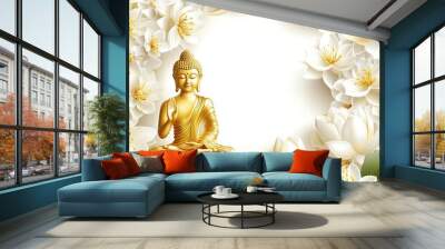 buddha purnima vesak background with copy space for Wall mural