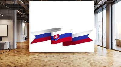 Slovakia flag element design national independence day banner ribbon png
 Wall mural