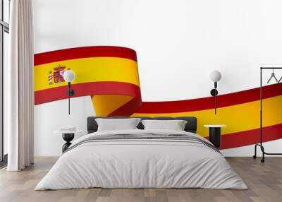 Spain flag element design national independence day banner ribbon png
 Wall mural