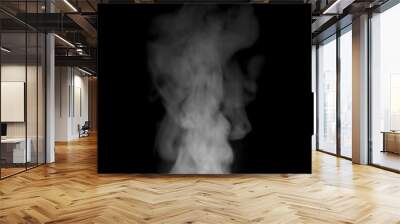 smoke steam isolated black background
 Wall mural