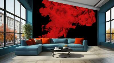 smoke steam isolated black background
 Wall mural