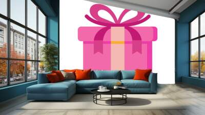  the bright pink gift vector art illustration Wall mural