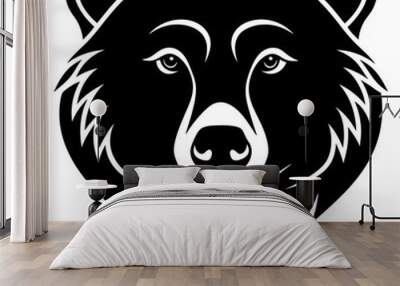 American Shepherd dog head Wall mural